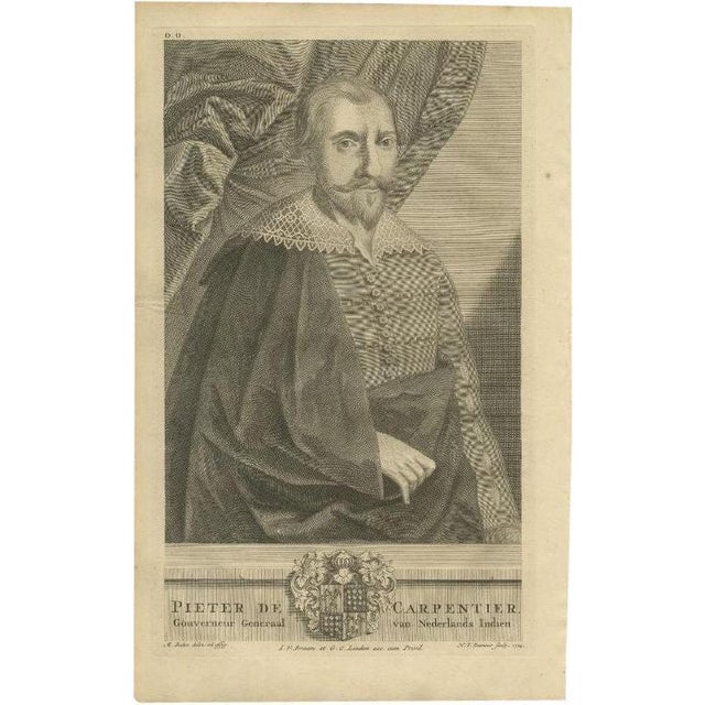 Portrait of De Carpentier, 1726, Paper For Sale - Image 6 of 6