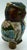 Hollywood Regency Vintage Brass Cloisonné Owl Lamp Finial For Sale - Image 3 of 6