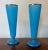 Blue Antique 19th Century French Blue Opaline Glass Vases With Gilt Rim - a Pair For Sale - Image 8 of 8