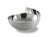 This bowl in silver alloy features a polished interior and a burnished exterior with the CORTECCIA texture.