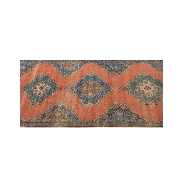Vintage Turkish Decorative Runner Rug - 3`3" X 9`5" For Sale - Image 4 of 6