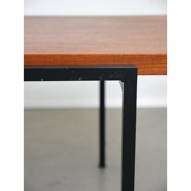 Teak Coffee Table with Black Metal Frame by Eduard Ludwig for Lotos Werkkunst, Germany, 1960s For Sale - Image 18 of 18