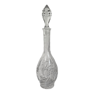 Vintage Mid Century Hand Blown Cut Crystal Liquor Decanter - Eleanor by American Cut