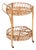 Round Serving Bar Cart in Bamboo, Rattan and Wicker by Franco Albini, Italy, 1960s For Sale