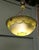 1930s French Art Deco Decorated Glass Hanging Light with Brass Rose, 1930 For Sale - Image 5 of 9