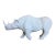 White Plaster Rhinoceros Sculpture, C1970 For Sale - Image 8 of 12