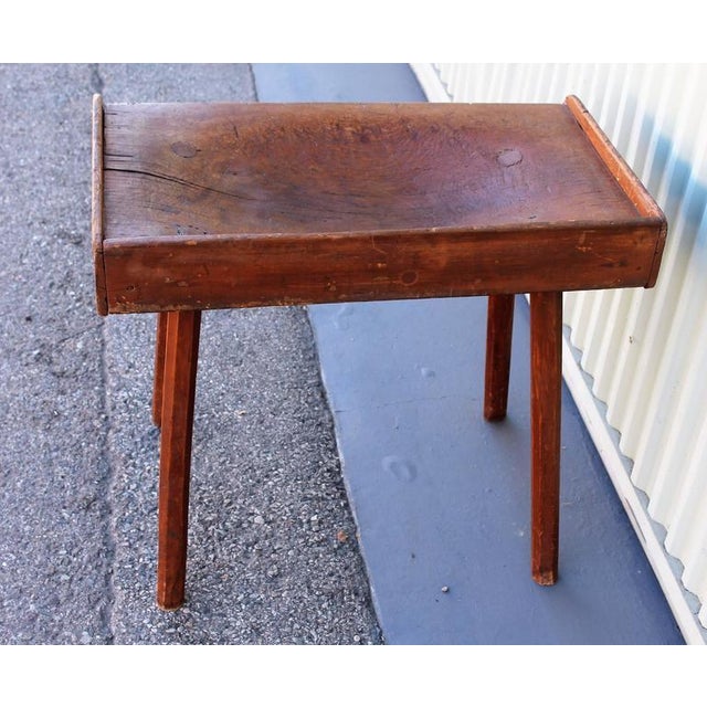 Late 19th Century 19th Century Butcher Block Side Table For Sale - Image 5 of 6