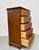 Antique Danish Pine Chest of Drawers | Carved Details + Brass Hardware, Late 19th Century For Sale - Image 4 of 15