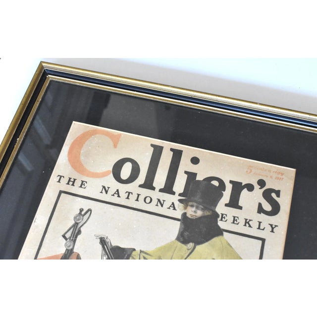 Antique 1917 Collier's Weekly Automobile Number Framed Print For Sale In San Francisco - Image 6 of 7