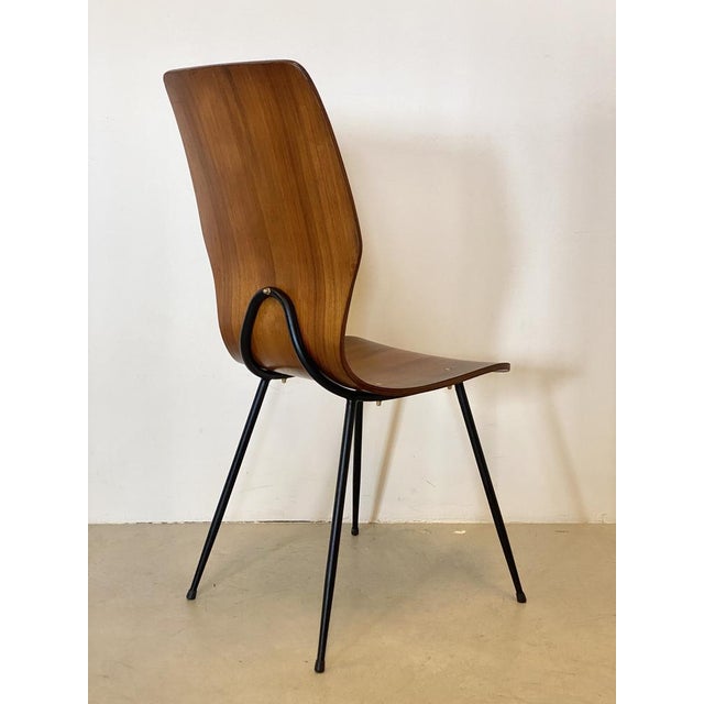 Black Vintage Curved Plywood Chairs, Set of 6 For Sale - Image 8 of 18