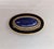 Yves Saint Laurent Vintage 1980s Signed Ysl Oval Goldtone Cabochon Faux-Lapis & Black Enamel Brooch For Sale - Image 4 of 7
