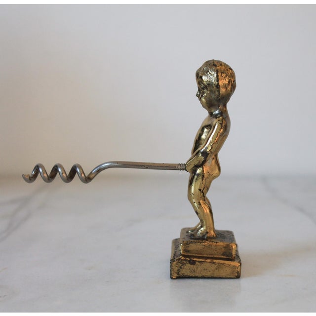 Vintage Brass Bruxelles Manneken Pis Wine Bottle Opener For Sale In Milwaukee - Image 6 of 8