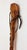 Circa 1900 antique African walking stick. Dense hardwood. Crack at one twist - natural from aging. Colonial era with brass...
