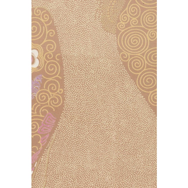 Textile Framed Vintage Gustav Klimt Inspired Silk Scarf by Bottega Veneta For Sale - Image 7 of 8