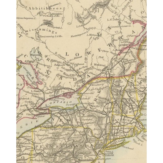 19th Century Antique Map of Canada and the United States with Canal Profiles, 1858 For Sale - Image 5 of 9
