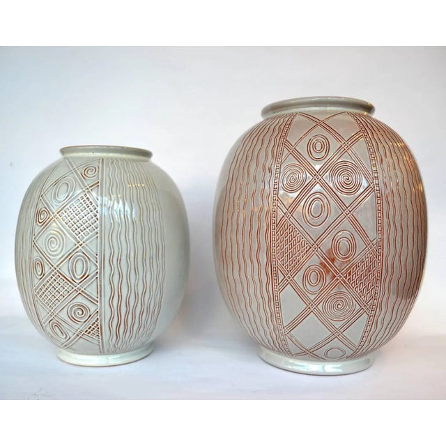 1950s Dutch Vintage Ceramic Vases by Wim Visser for Sphinx, 1950s, Set of 2 For Sale - Image 5 of 10
