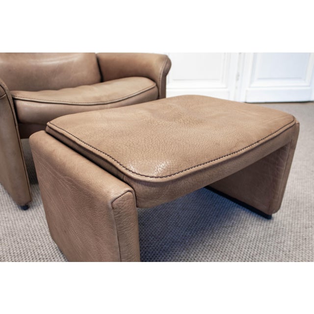 Lounge Chair with Ottoman from de Sede, Switzerland, 1960s, Set of 2 For Sale - Image 11 of 12
