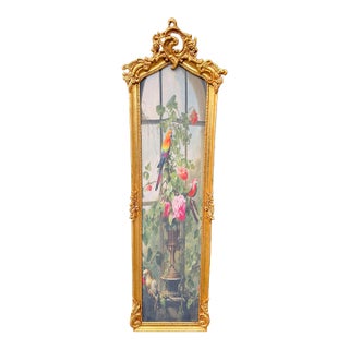 1970s French Louis XVI Gold Beech Bird Wall Art - 1 Pc For Sale