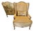 Pair of Louis XV-Style Pheasant & Botanical Upholstered Fauteuil Armchairs Including 2 Custom Pillows A distinctive pair...
