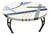 Tavola Oggetti Memphis Style Marble and Brass Inlay Coffee Table For Sale