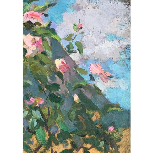 Realism Original Spring Landscape Oil Painting, Soviet Ukrainian Art, 1970s 47-33 For Sale - Image 3 of 6