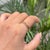 English 14k Gold Cushion Multi-Color Natural Diamond Five-Stone Band Ring Size 5 For Sale - Image 3 of 18
