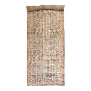 Early 20th Century Zabihi Collection Worn Persian Corridor Size Rug - 6'9" x 19'8" For Sale