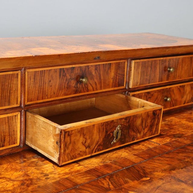 Wood 18th Century Walnut and Walnut Burl Bureau For Sale - Image 7 of 16
