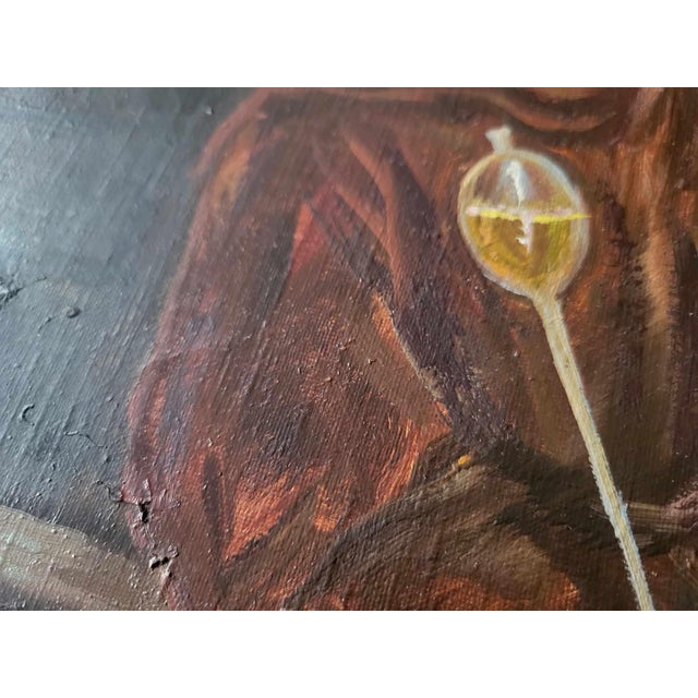 Modern 2 Monks, 1920s, Oil on Canvas For Sale - Image 3 of 7