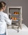 French 19th Century France White Wood Display Cabinet For Sale - Image 3 of 10