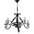 Vintage 1950s Black Iron Chandelier For Sale