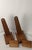 Brown Mid-Century Primitive Rustic Brown Wood Wall-Mounted Shelf Sconces – Pair For Sale - Image 8 of 13