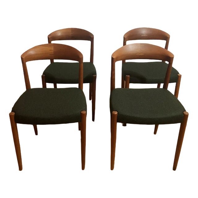 Teak Dining Chairs by Knud Andersen for JCA Jensen, Set of 4 For Sale