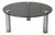 Round Coffee Table in Smoked Glass and Steel by Marco Zanuso for Zanotta Marcuso, 1970s For Sale