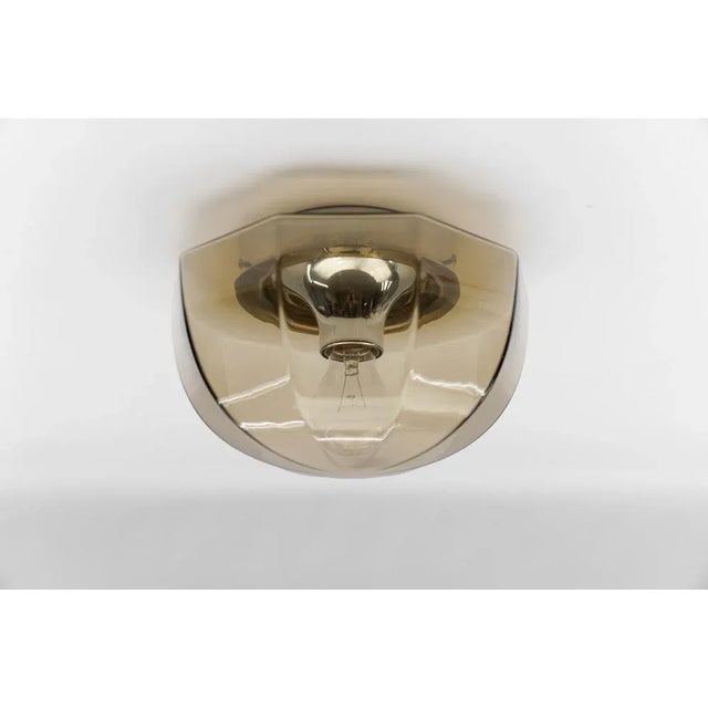 Octagonal Smoked Glass Flush Mount Light, Germany, 1960s For Sale - Image 9 of 9