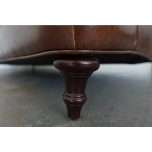 Brown Ballard Designs Wynne Leather Sofa For Sale - Image 8 of 16