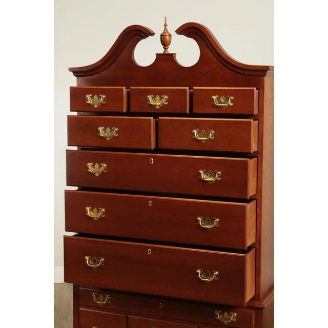 Suters Hand Crafted Solid Cherry Queen Anne Highboy Chest For Sale - Image 10 of 13