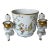 Rare Bergdorf Goodman Exclusive French Porcelain Figural Cachepot, Hand Painted 3-Piece Centerpiece, Circa 1960 For Sale