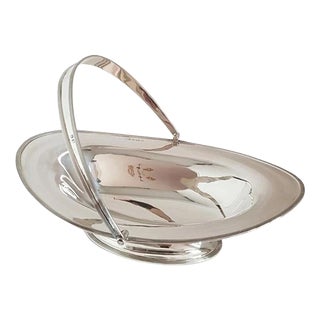Antique Sterling Silver Basket from Alexander Clark, 1925 For Sale