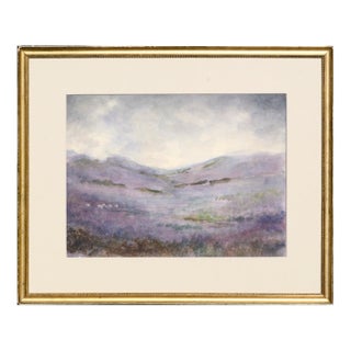 H. L. Radford Scottish Hills Near Dunkeld Watercolor Landscape 1895 1895 For Sale