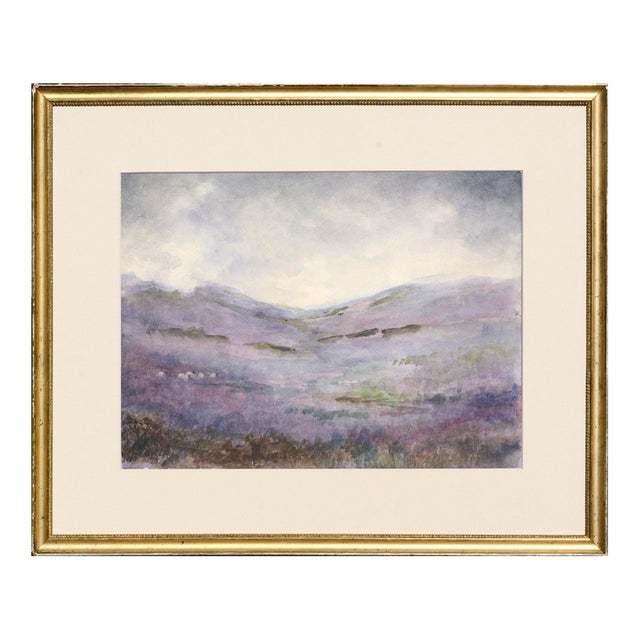 H. L. Radford Scottish Hills Near Dunkeld Watercolor Landscape 1895 1895 For Sale