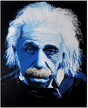 Einstein Blue, Steve Kaufman 2007