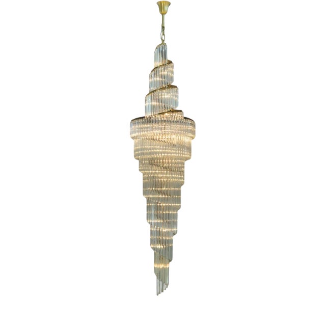 Collection Venere Chandelier in Metal and Crystal by Jago For Sale