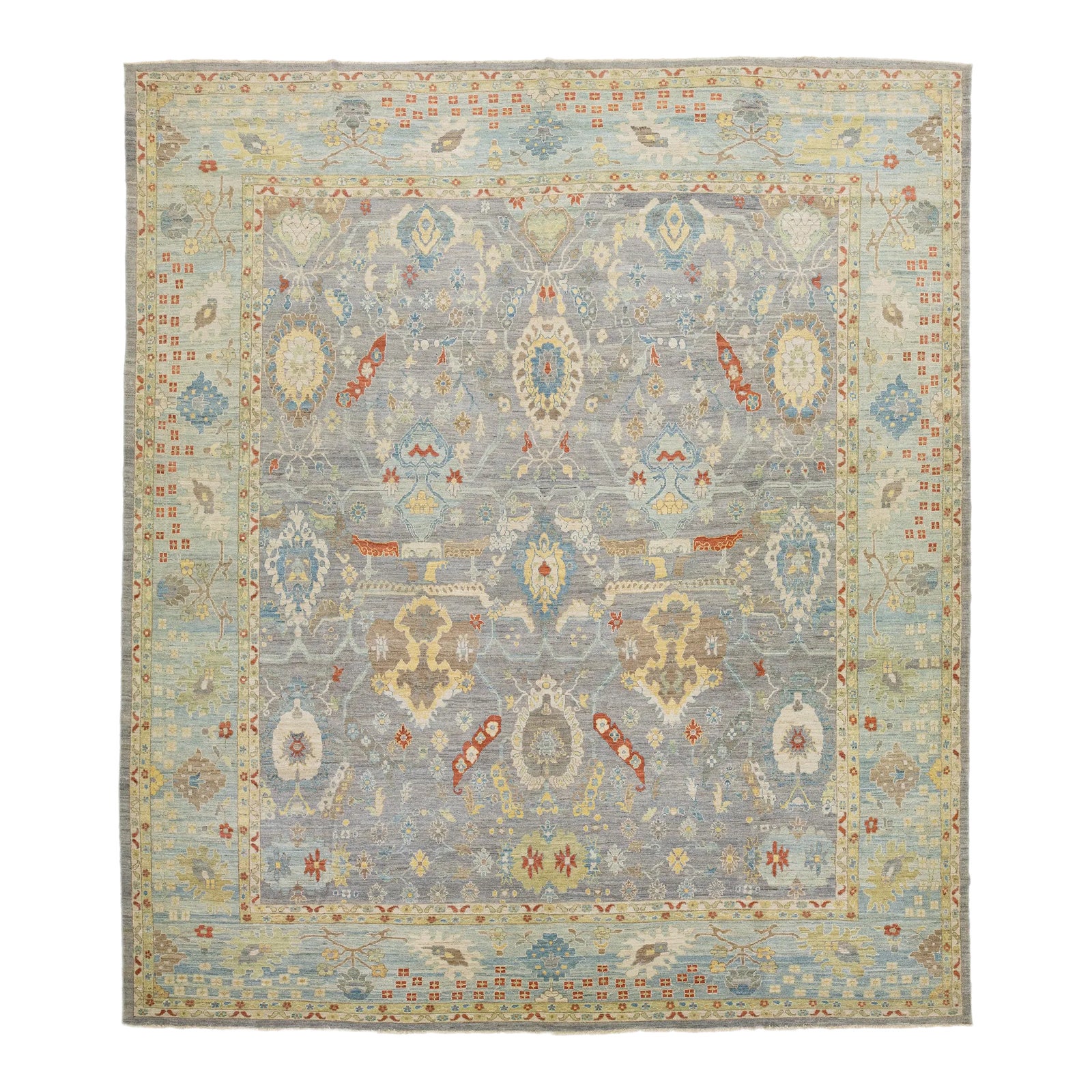 15 X 17 Apadana's Modern Sultanabad Allover Designed Wool Rug Handmade ...
