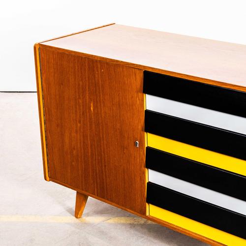 Black Mid-Century Cabinet Sideboard by Jiri Jiroutek for Interieur Praha, 1950s For Sale - Image 8 of 11