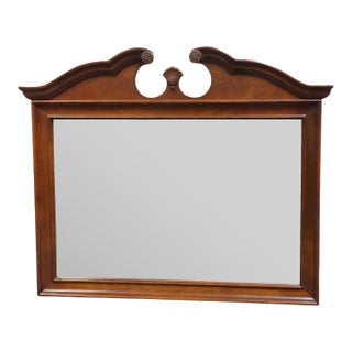 Stanley Furniture American Heritage Collection Mahogany Traditional Style 55" Pediment Mirror 172-13-33 For Sale