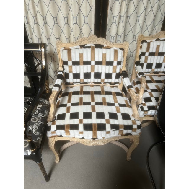Set of Four Vintage Bergere Dining Chairs For Sale In Detroit - Image 6 of 6