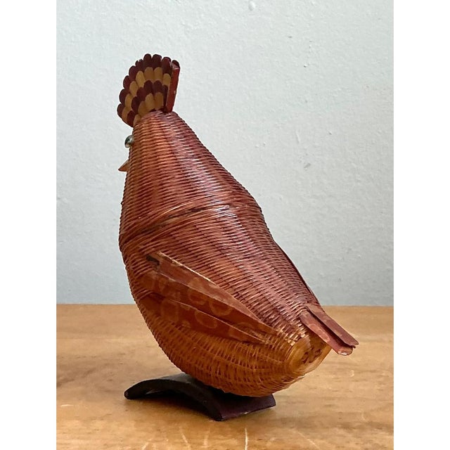 Vintage Shanghai Weave Rattan Pheasant For Sale - Image 10 of 12