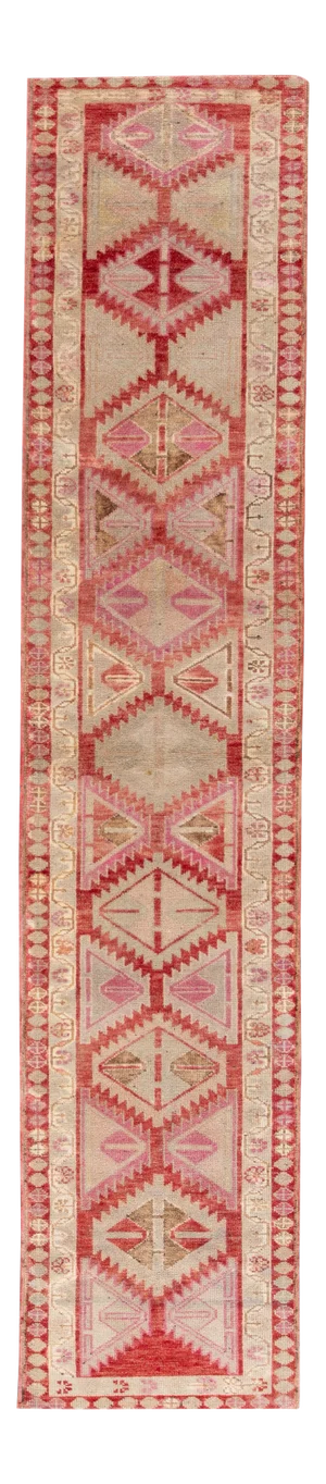 Early 20th Century Vintage Turkish Anatolian Runner Rug
