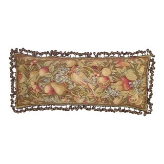 Aubusson Fruit & Bird Throw Pillow For Sale